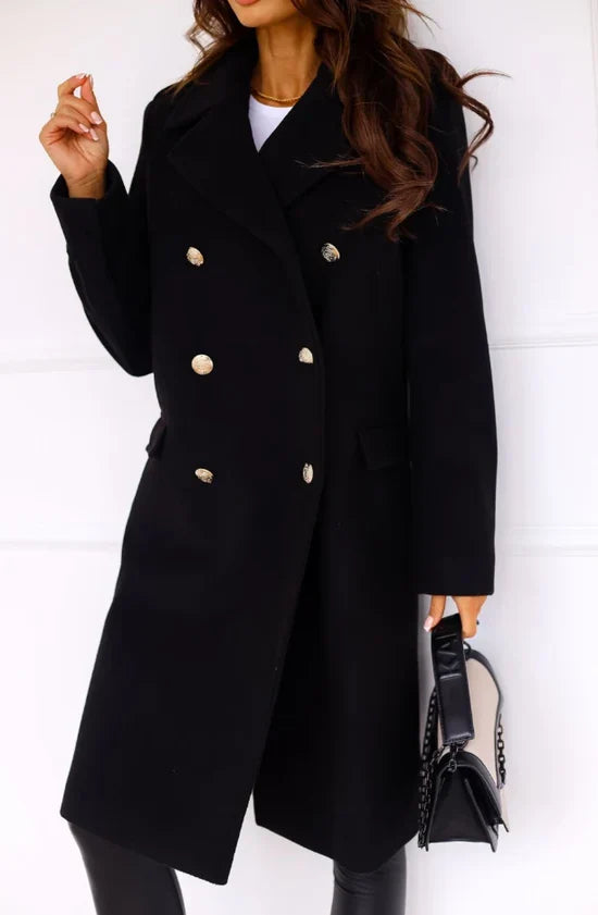Women's Elegant Double-breasted Long Coat