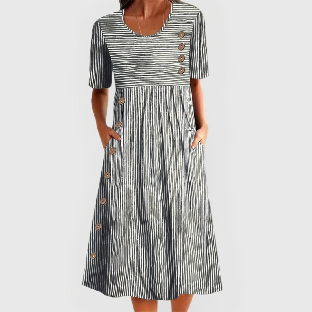 Sadie - Striped Midi Dress