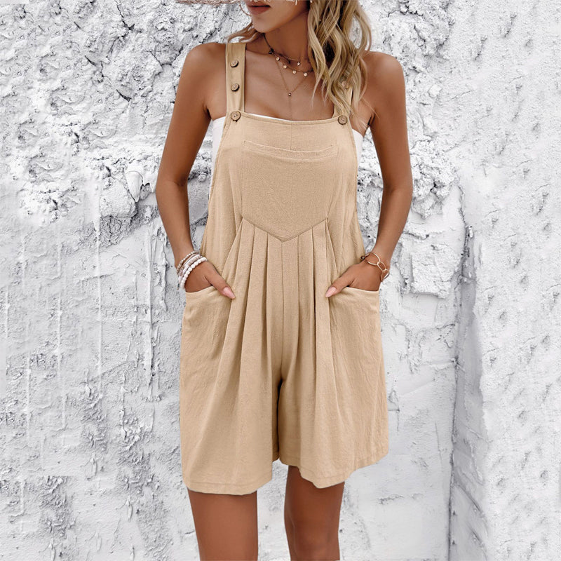 Liana | Button-Strap Summer Romper