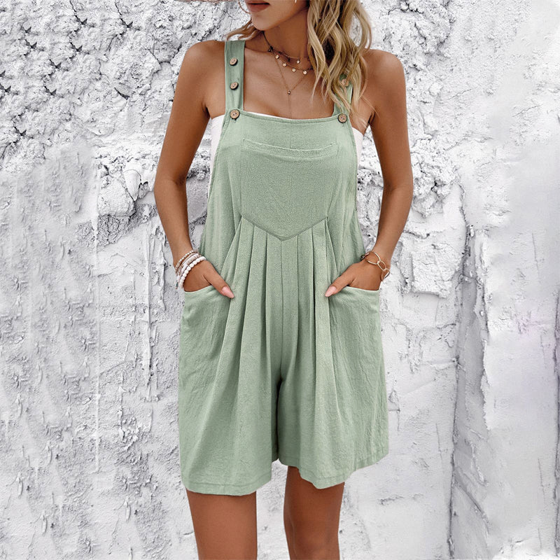 Liana | Button-Strap Summer Romper