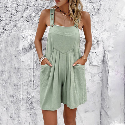 Liana | Button-Strap Summer Romper