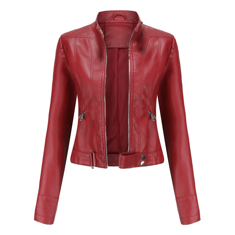 Women’s Brown Sleek Zip-Up Jacket