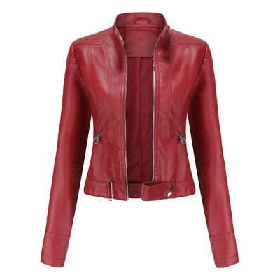 Women’s Brown Sleek Zip-Up Jacket