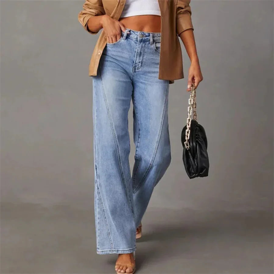 Women's Classic High-Waist Denim Pants