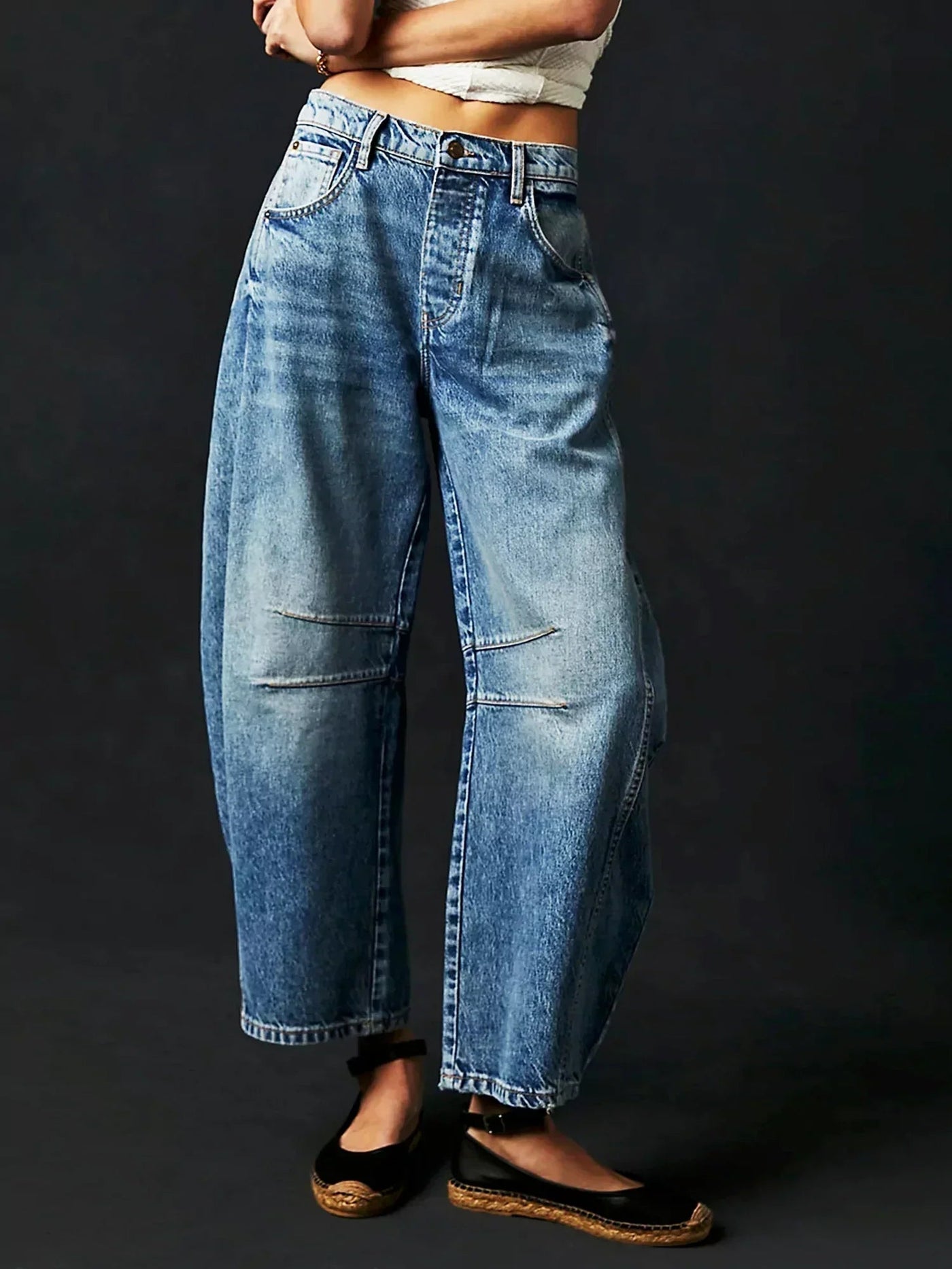 Women's Classic High-Waist Printed Jeans
