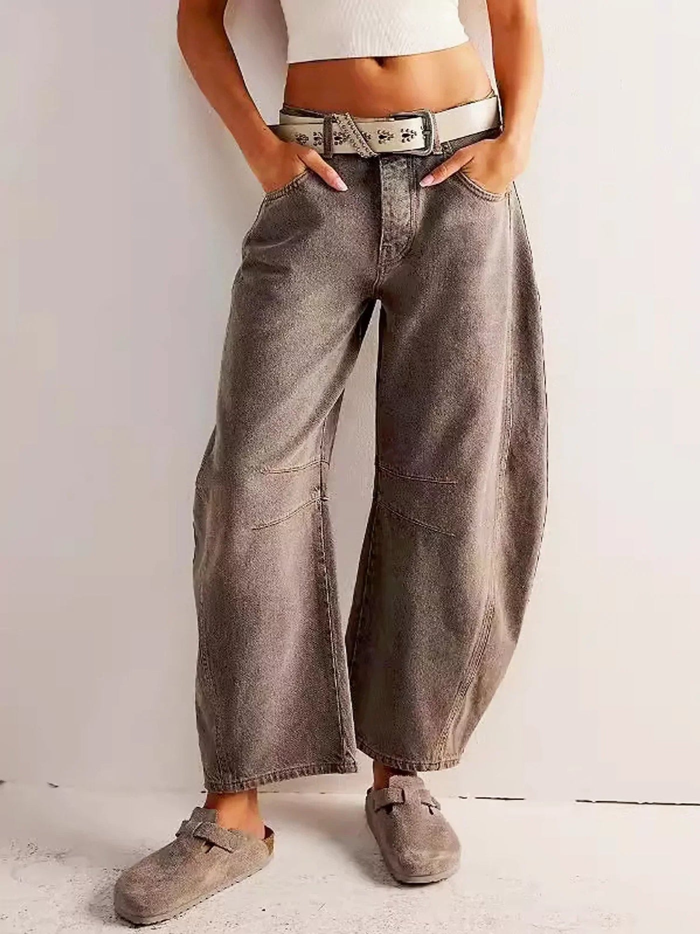 Women's Classic High-Waist Printed Jeans
