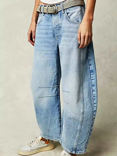 Women's Classic High-Waist Printed Jeans