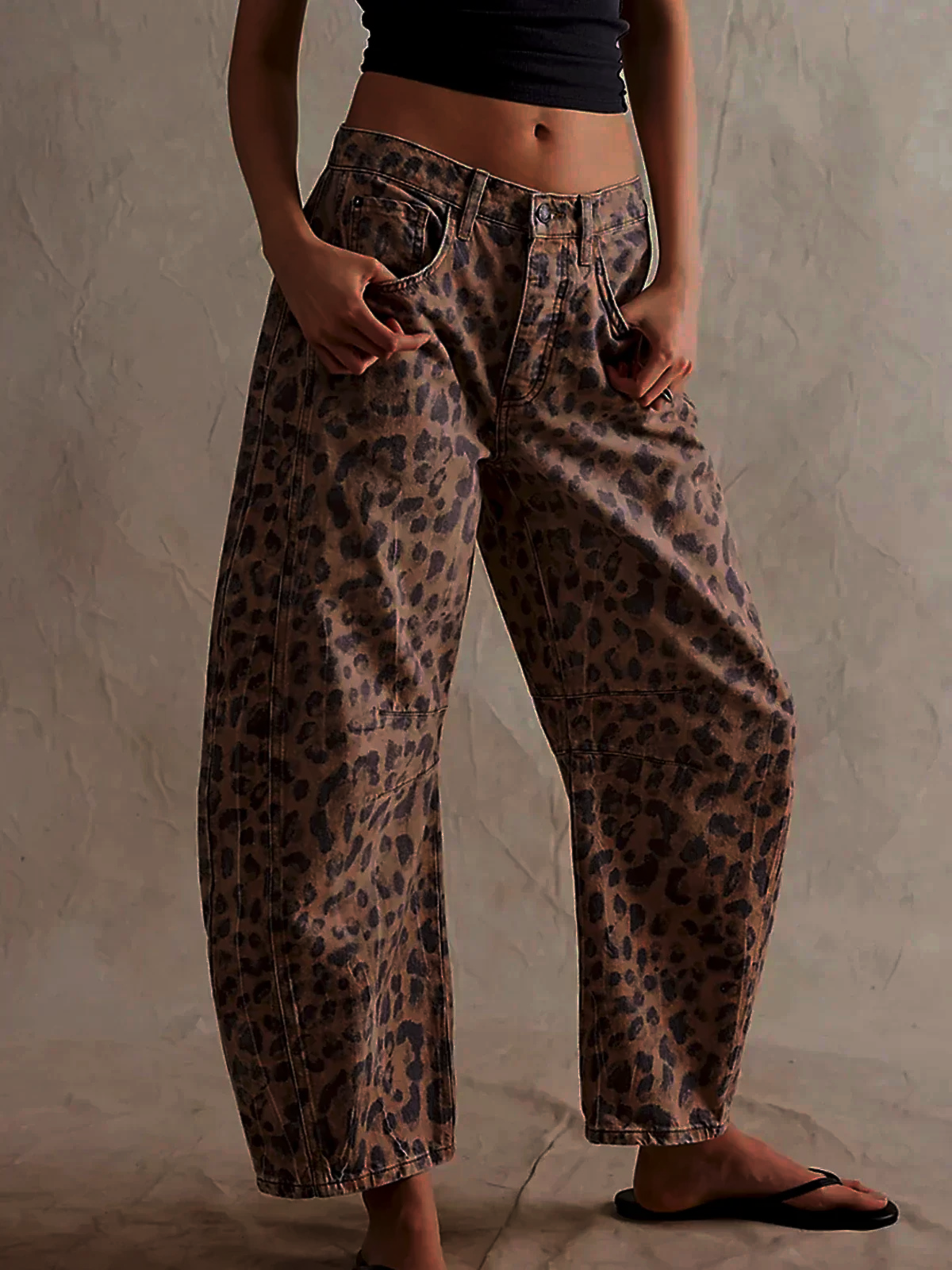 Women's Classic High-Waist Printed Jeans