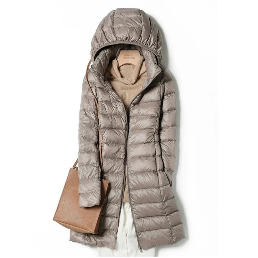 Women's Long Hooded Puffer Jacket