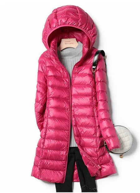 Women's Long Hooded Puffer Jacket