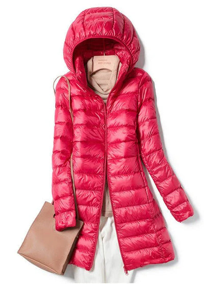 Women's Long Hooded Puffer Jacket
