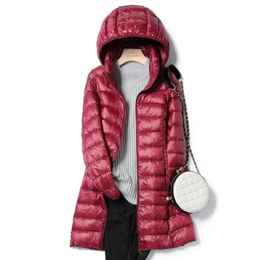 Women's Long Hooded Puffer Jacket