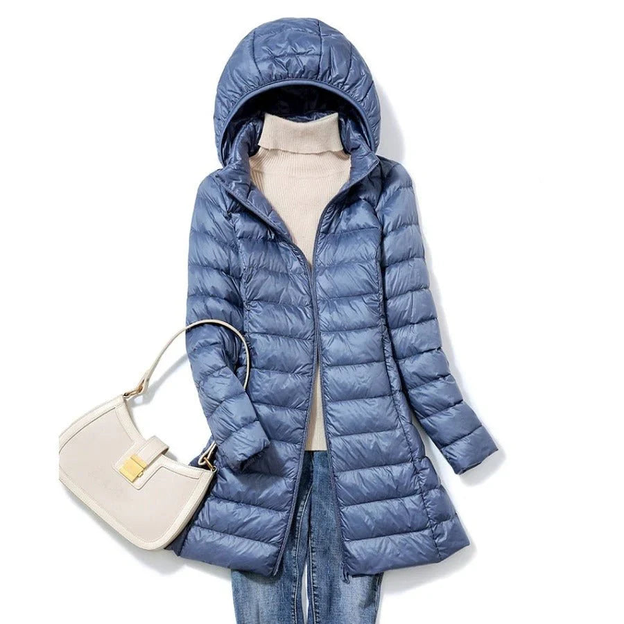 Women's Long Hooded Puffer Jacket