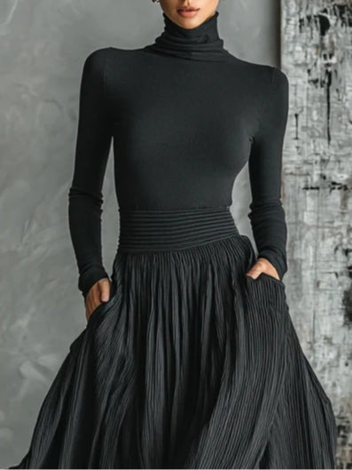 Isolde | Flowing Pleated Maxi Skirt