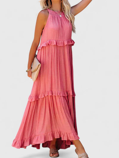 Alina | Flowy Ruffle Maxi Dress