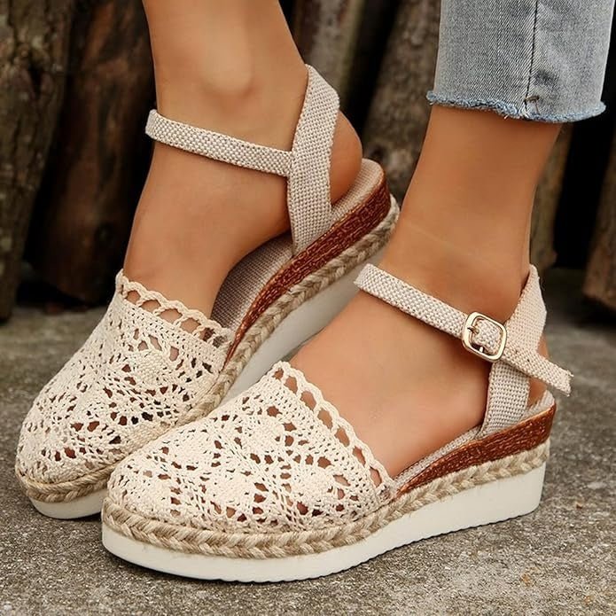 Aurelia | Crochet Espadrille Summer Sandals