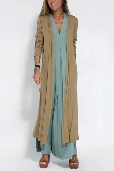 Aria | ELEGANT BELLY COVERING LONG DRESS + FREE MATCHING CARDIGAN