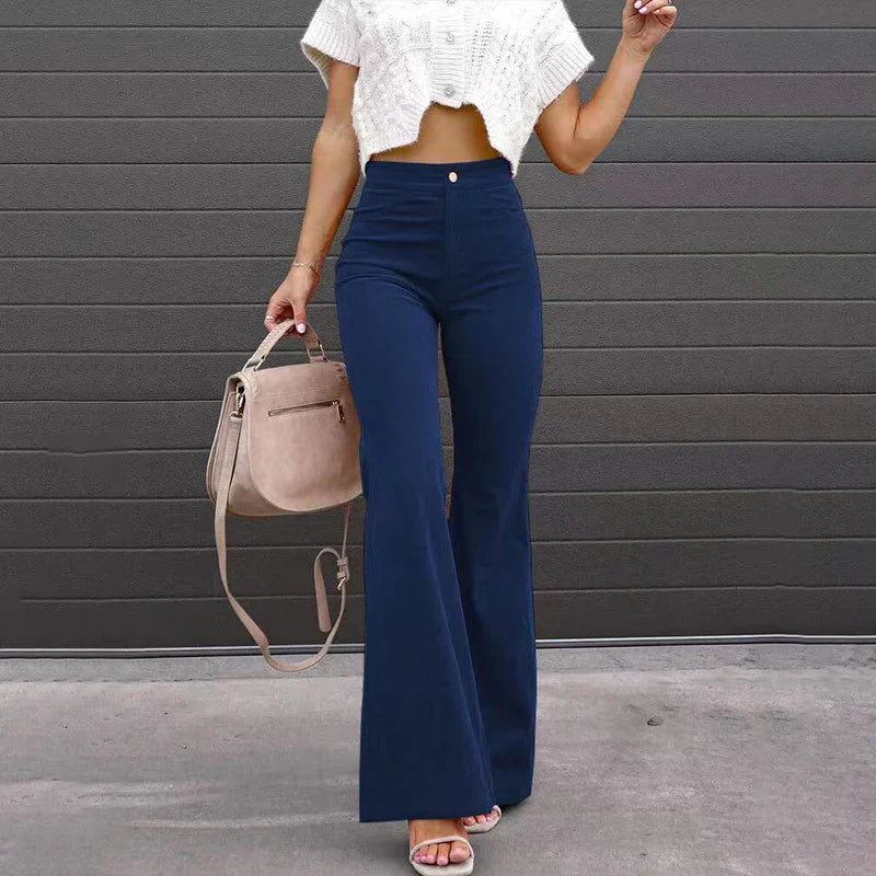 Women's Elegant High-Waist Flare Pants