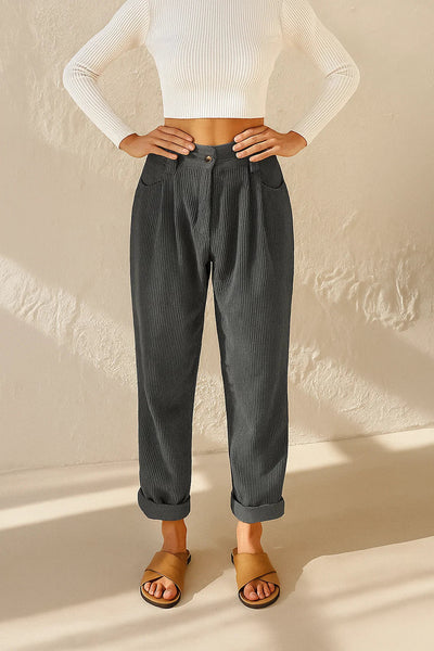Women's Modern Style Corduroy Loosed Pants