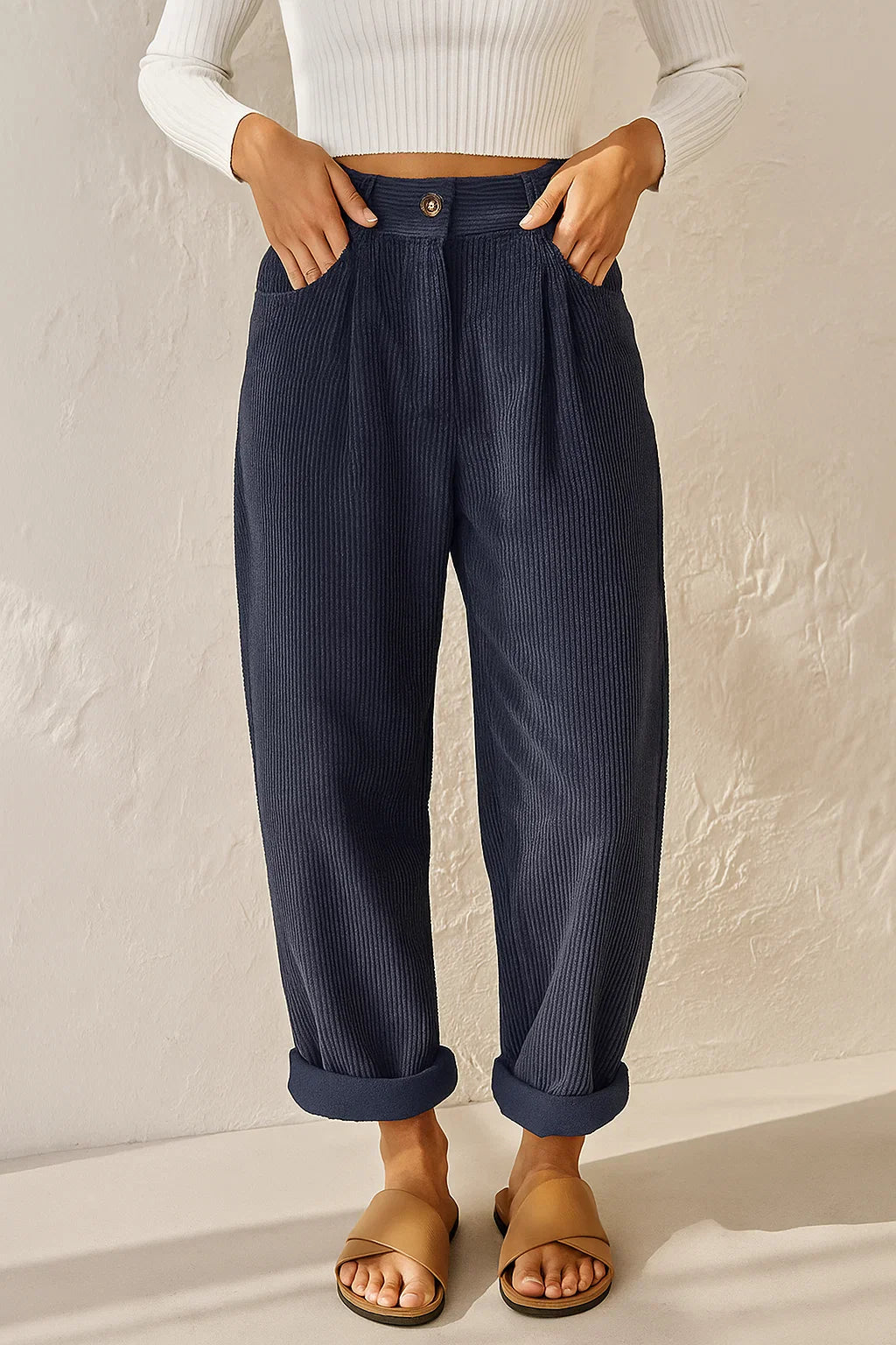 Women's Modern Style Corduroy Loosed Pants