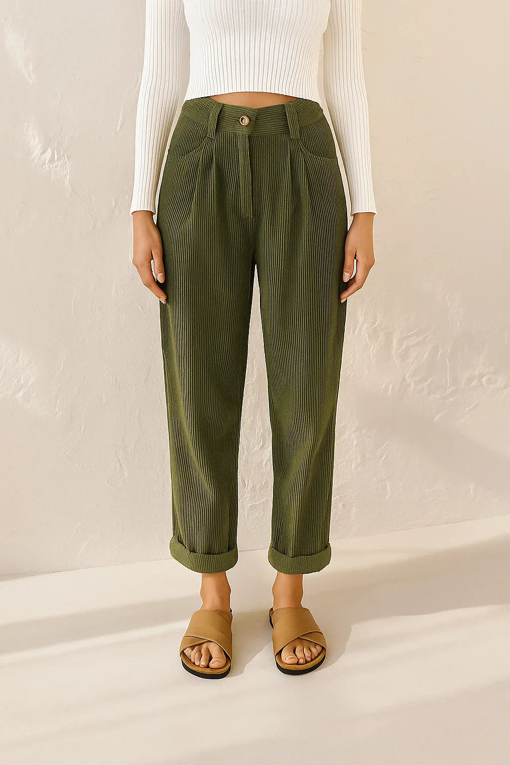 Women's Modern Style Corduroy Loosed Pants
