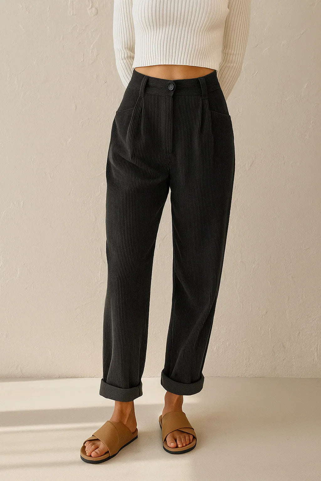 Women's Modern Style Corduroy Loosed Pants