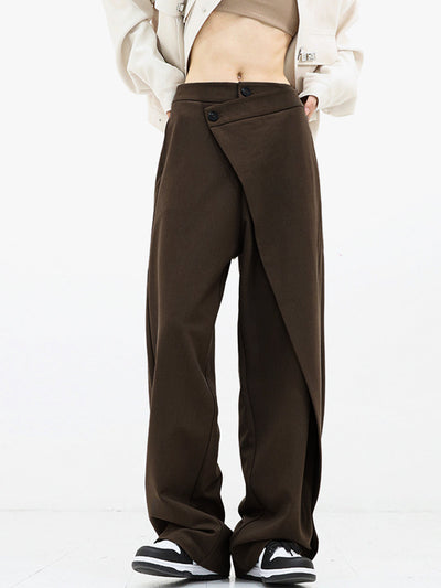 Asymmetric Baggy Trousers for Women