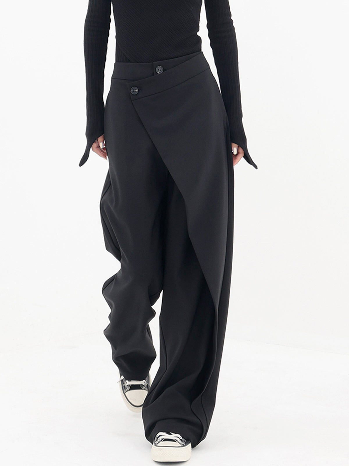 Asymmetric Baggy Trousers for Women