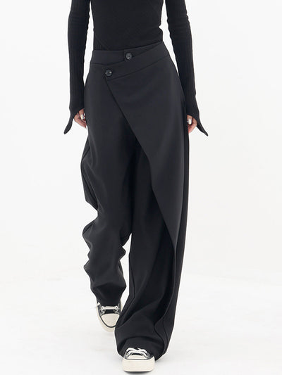 Asymmetric Baggy Trousers for Women