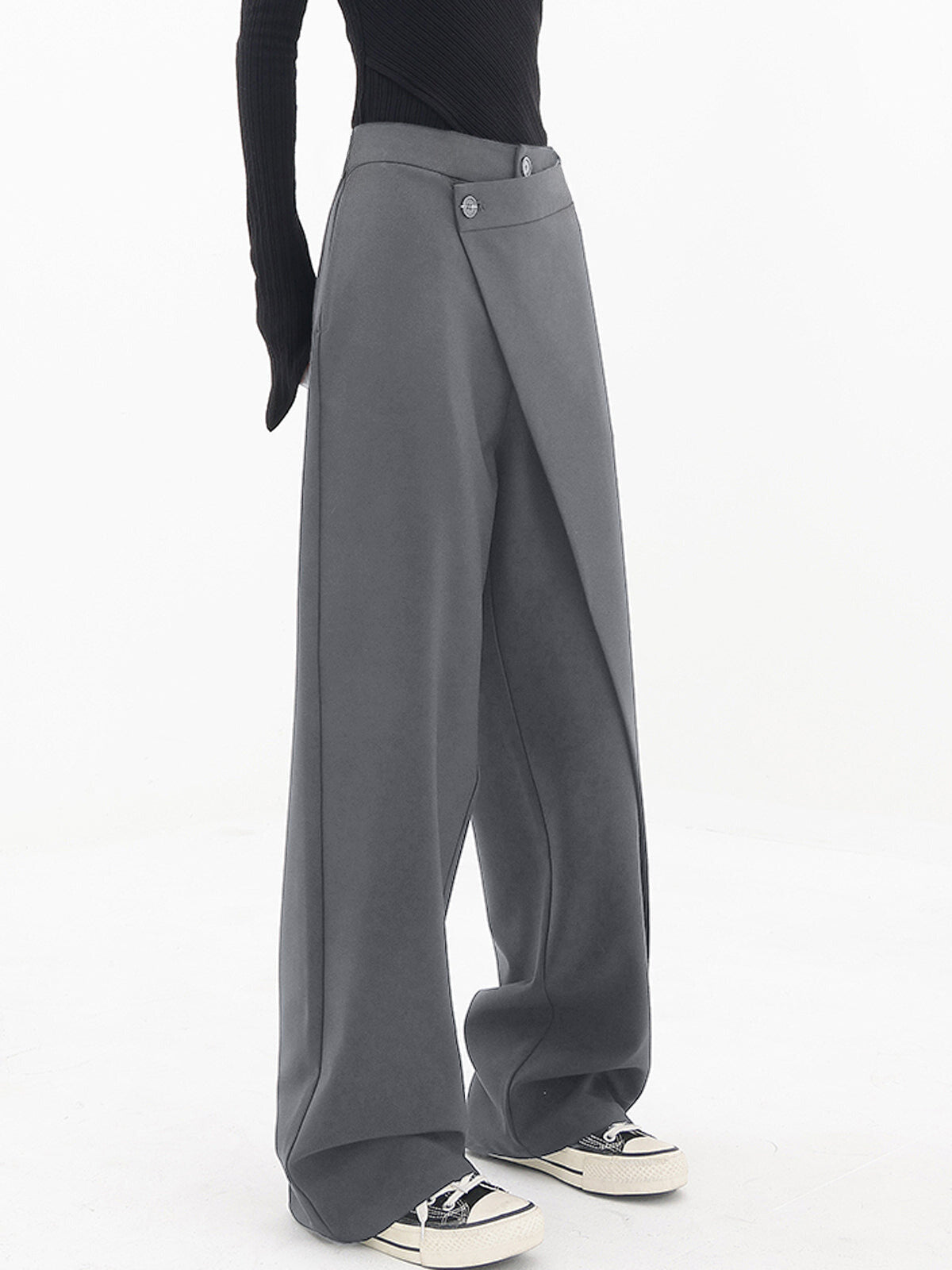 Asymmetric Baggy Trousers for Women