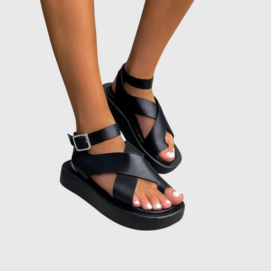 Riviera | Cross-Strap Platform Sandals