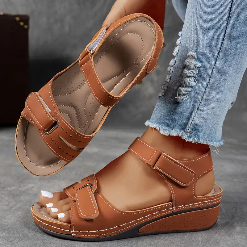 Nerina | Comfortable Adjustable Wedge Sandals