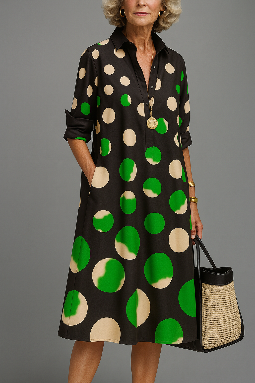 Sybille | Polka Dot A-Line Dress