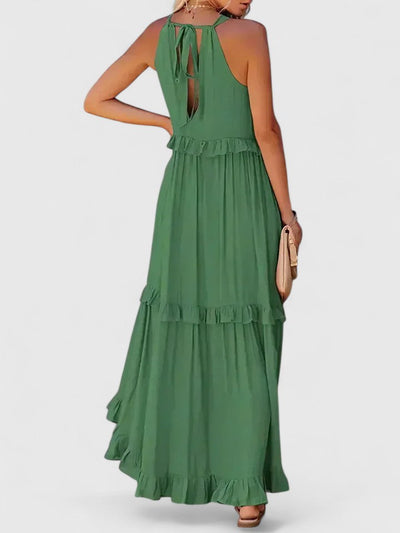 Alina | Flowy Ruffle Maxi Dress