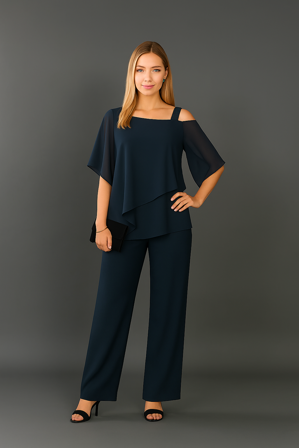 Women's Casual One-Shoulder Jumpsuit