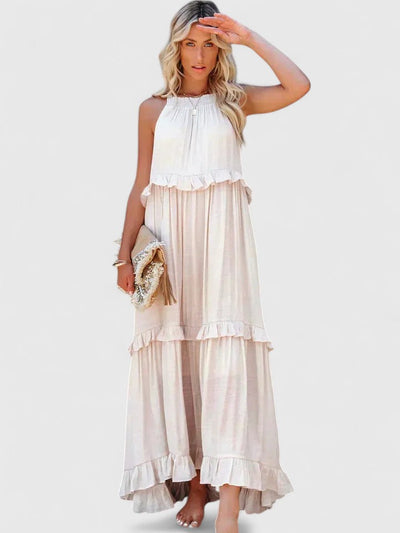 Alina | Flowy Ruffle Maxi Dress