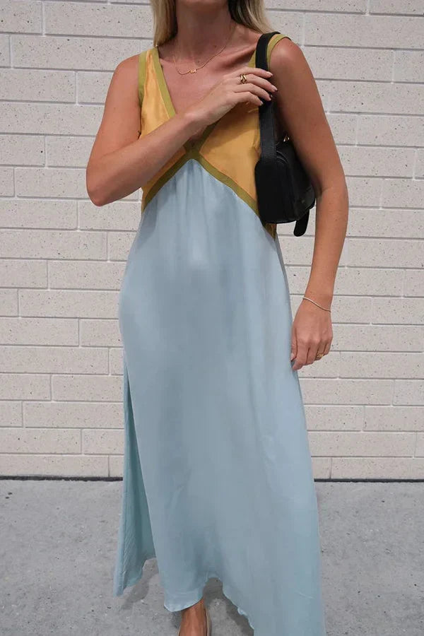 Sienna | Two-Tone Sleeveless Maxi Dress