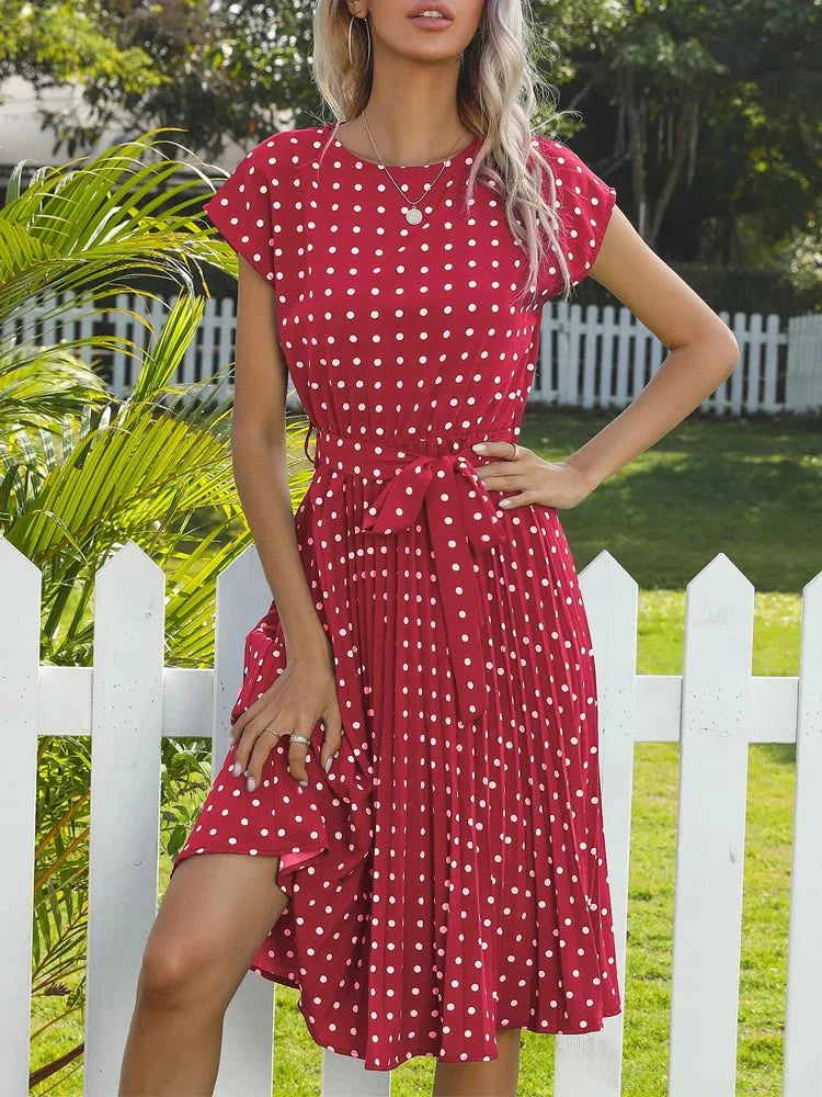 Delfina | Polka Midi Dress