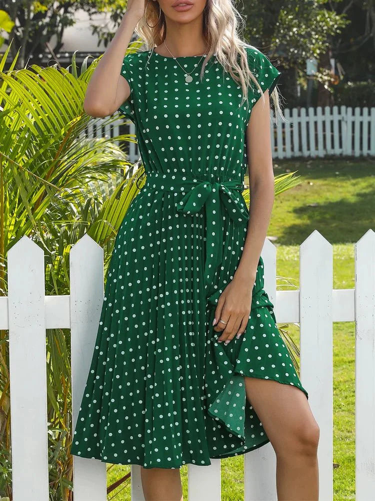 Delfina | Polka Midi Dress