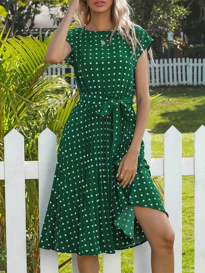 Delfina | Polka Midi Dress