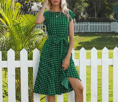 Delfina | Polka Midi Dress