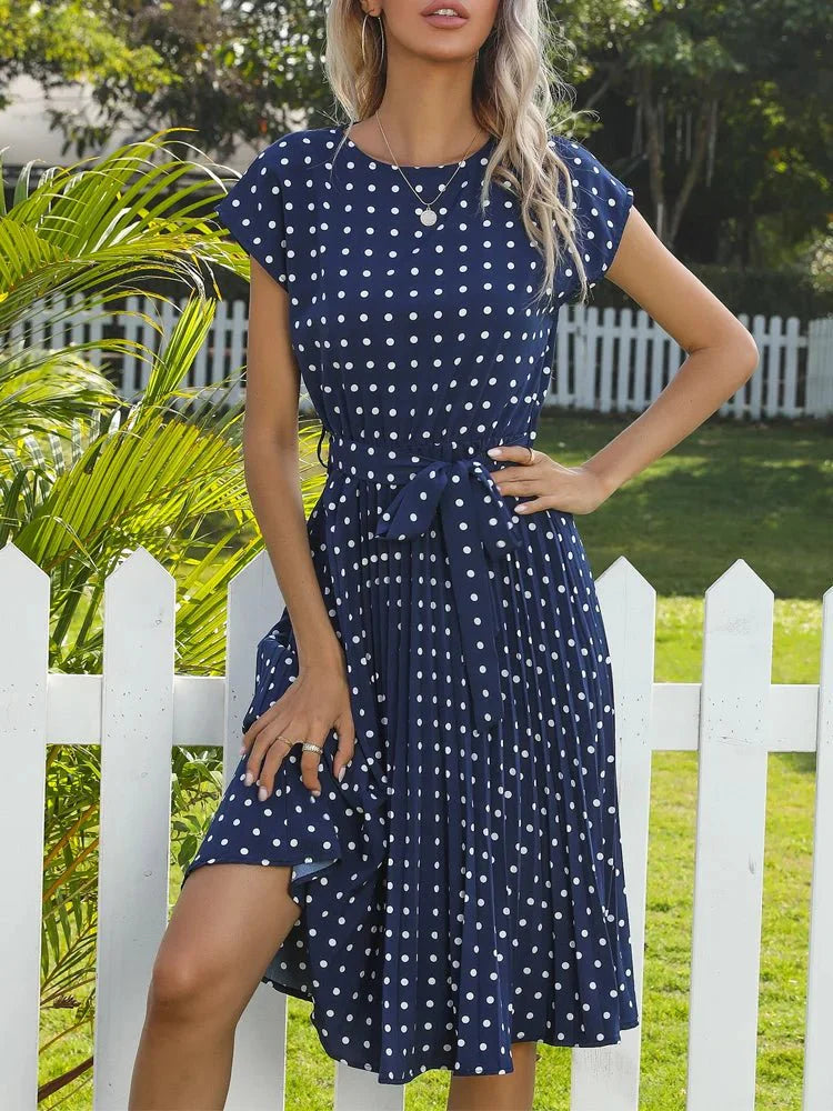 Delfina | Polka Midi Dress
