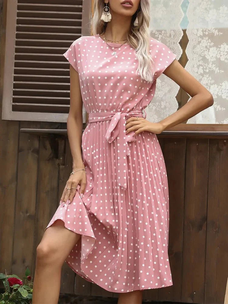 Delfina | Polka Midi Dress