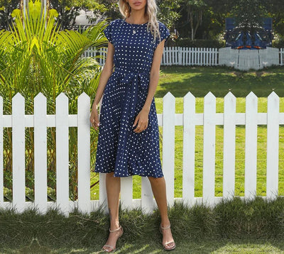Delfina | Polka Midi Dress