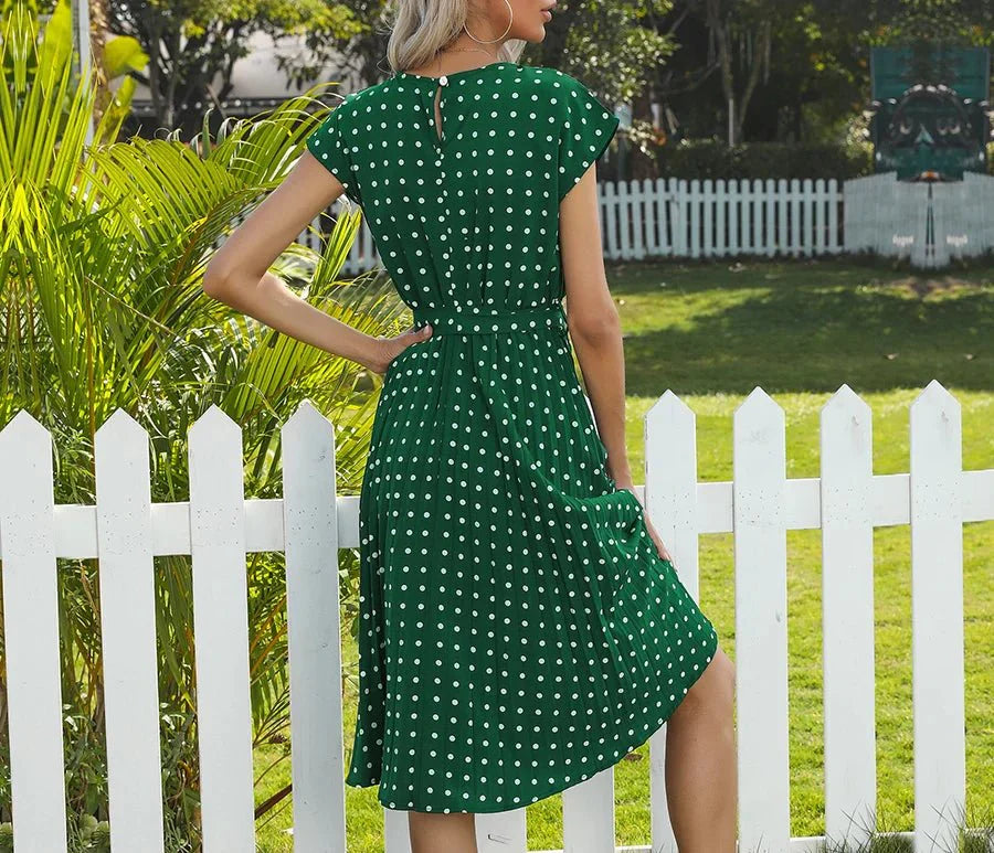 Delfina | Polka Midi Dress