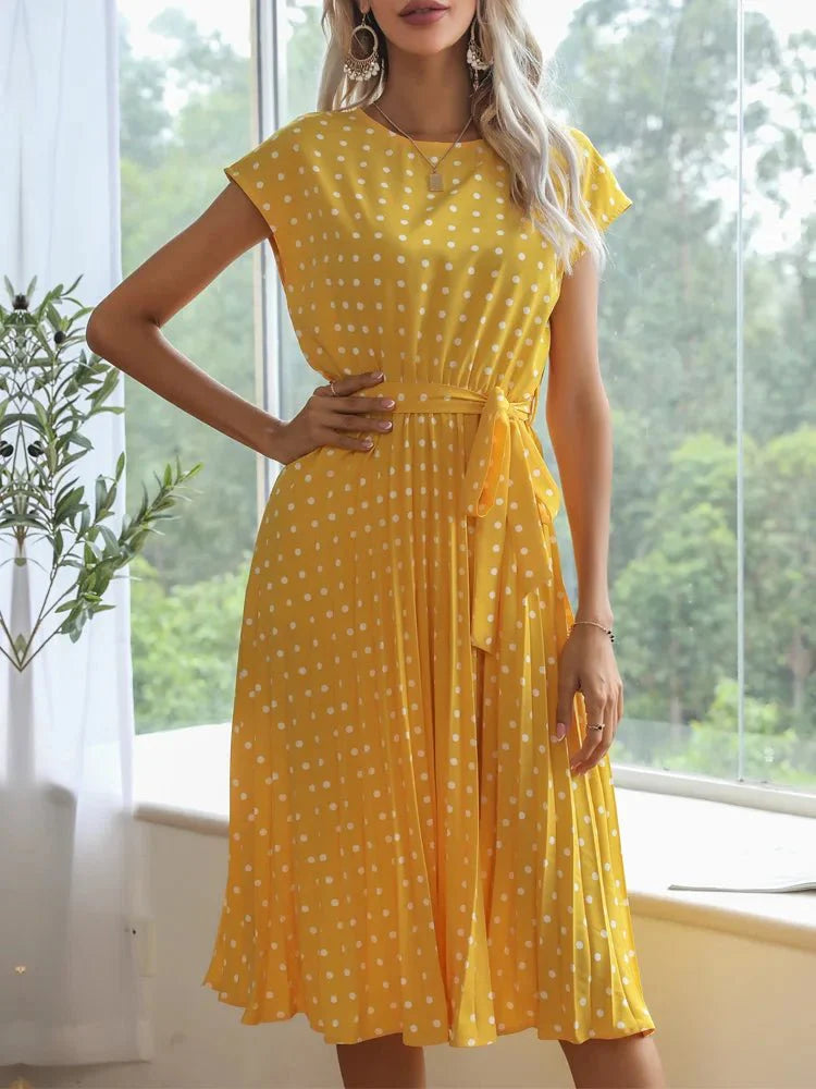 Delfina | Polka Midi Dress