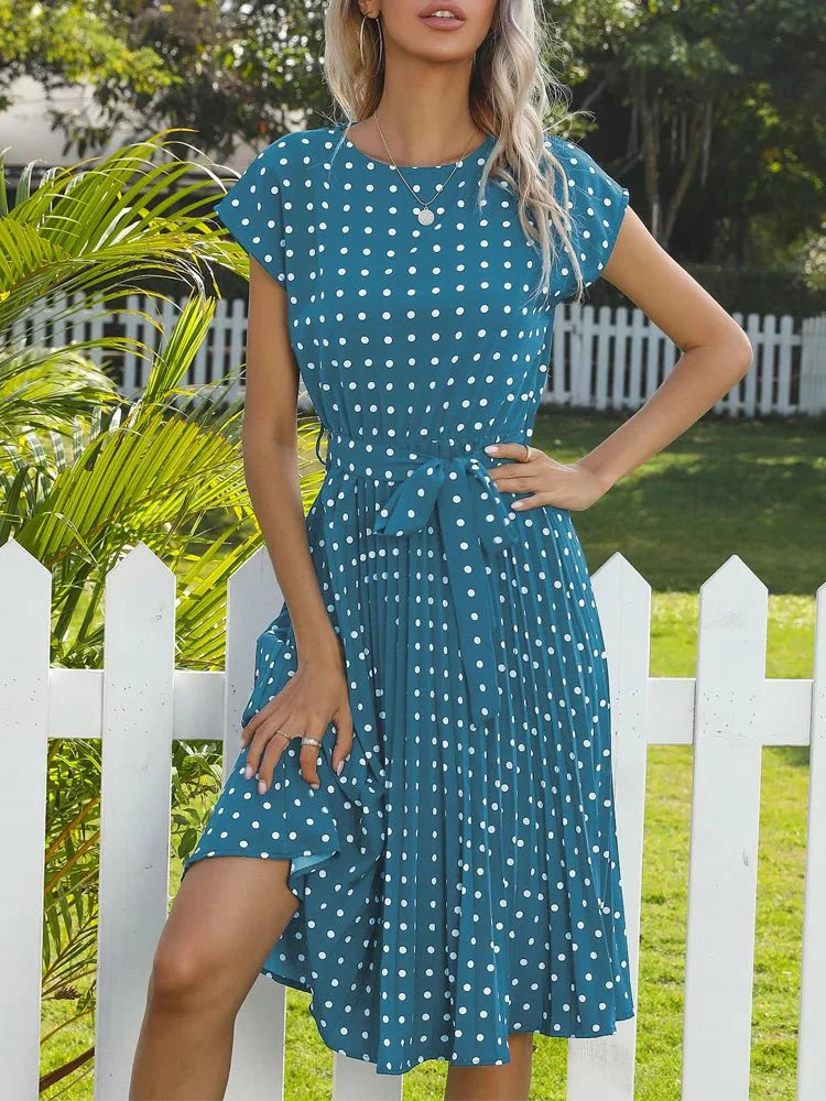 Delfina | Polka Midi Dress