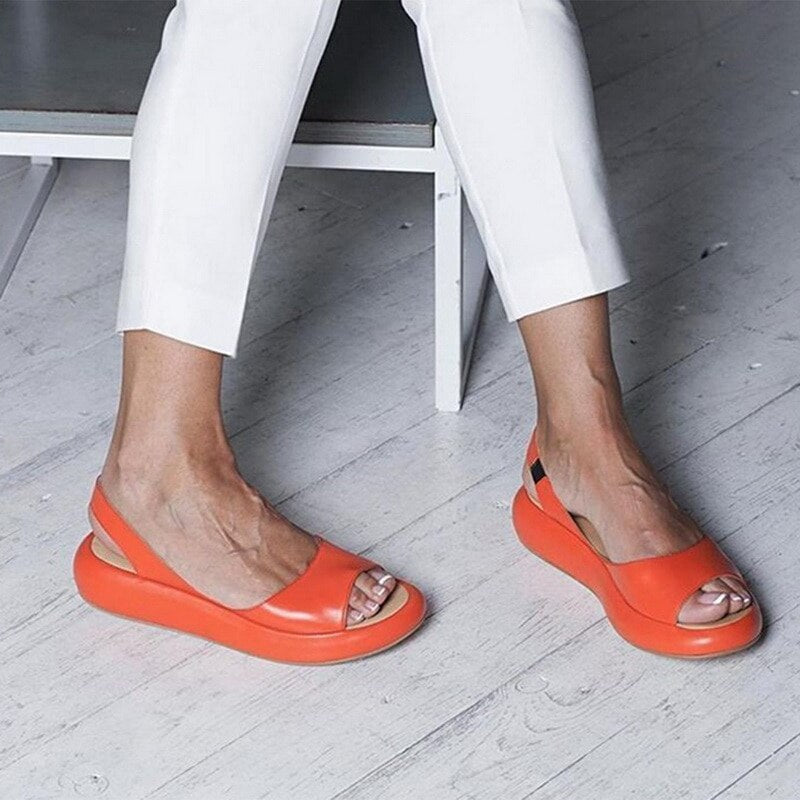 Avery | Women’s Open Toe Slingback Flats
