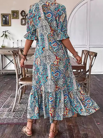 Leontine | Boho Print Maxi Dress