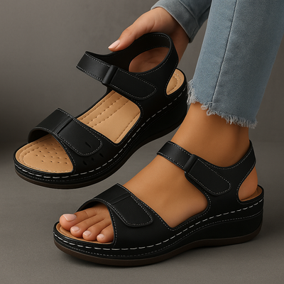 Nerina | Comfortable Adjustable Wedge Sandals